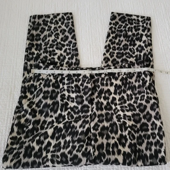 Pinko Women Black Leopard Print Pants - Picture 8 of 15